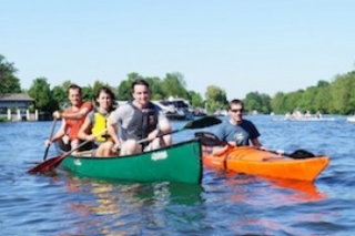 Abierto piragüismo en el Támesis